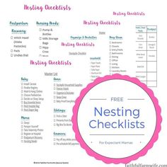 Free Nesting Checkli Free Nesting Checkli